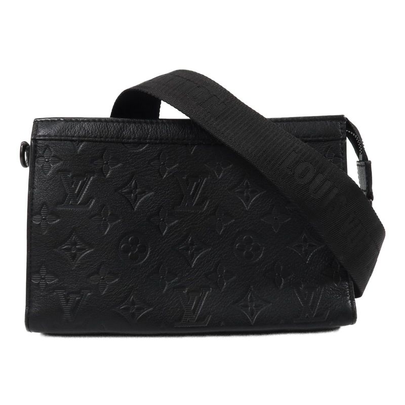 LOUIS VUITTON LV GASTON SHOULDER BAG M81115 MONOGRAM SHADOW BLACK