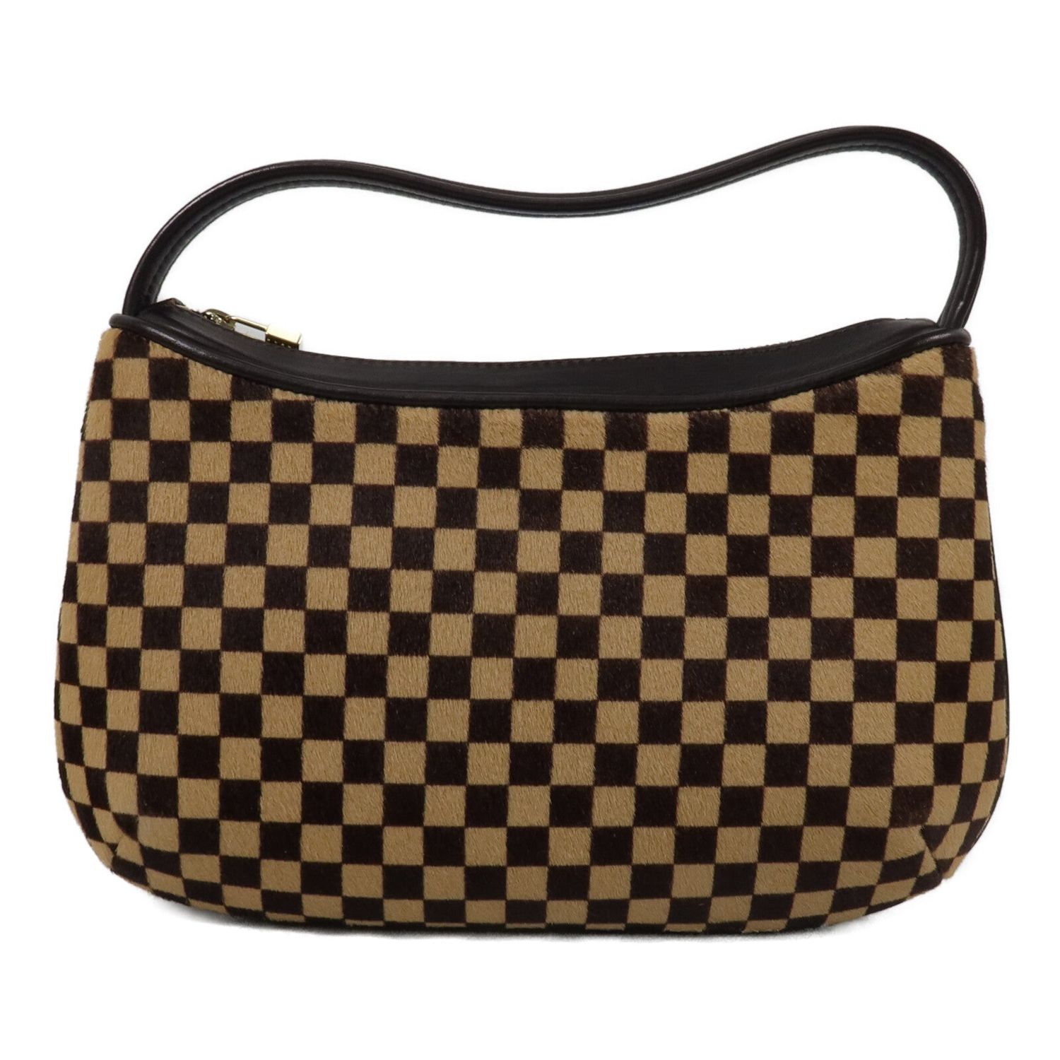 LOUIS VUITTON LV GHW SAUVAGE TIGRE HANDBAG N92132 DAMIER/PONY HAIR BROWN