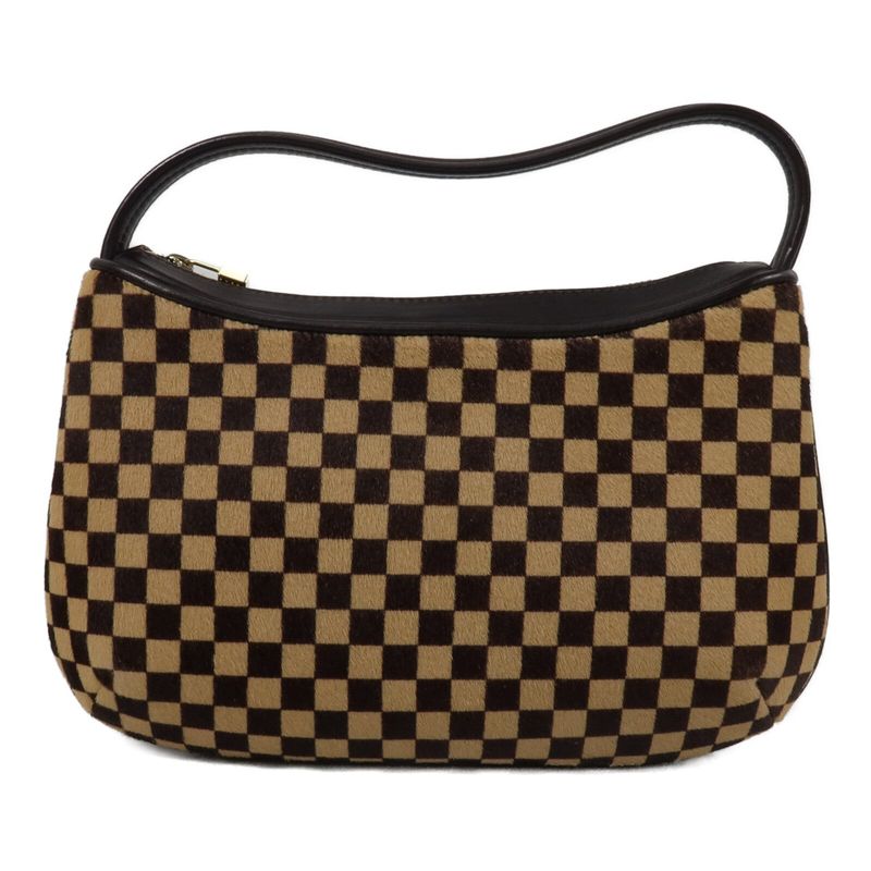 LOUIS VUITTON LV GHW SAUVAGE TIGRE HANDBAG N92132 DAMIER/PONY HAIR BROWN