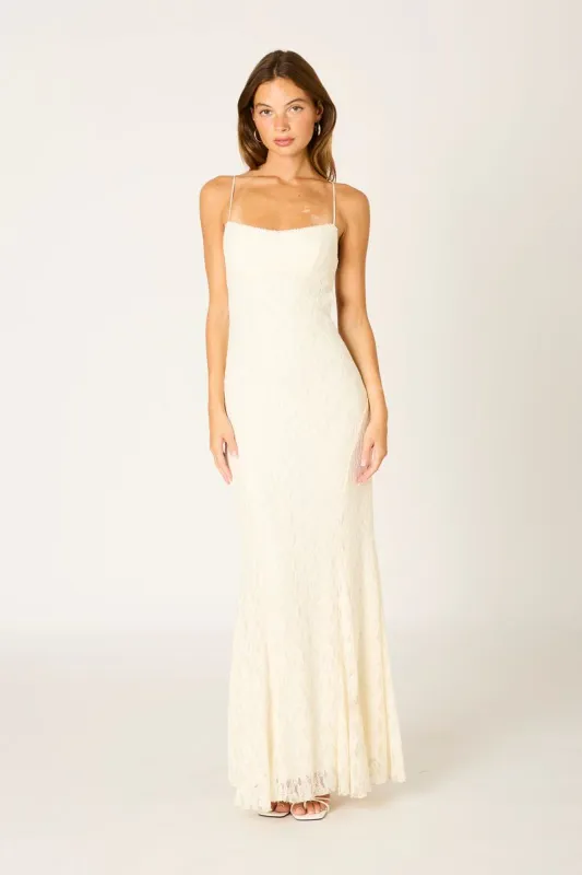 NAOMI CREAM LACE MAXI DRESS