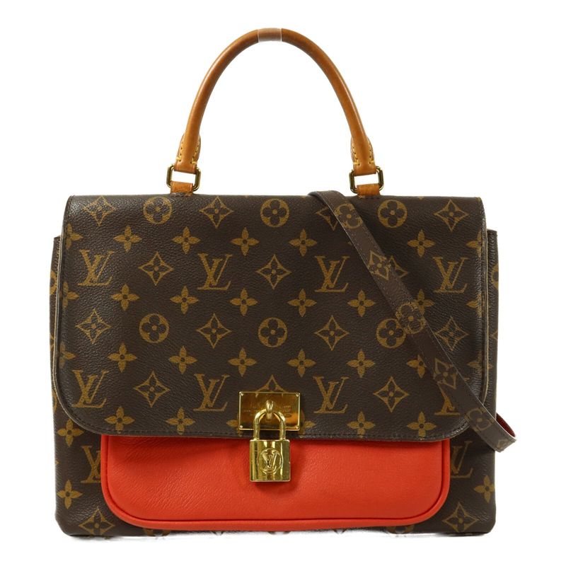 LOUIS VUITTON LV GHW MARIGNAN SHOULDER BAG MONOGRAM BROWN/RED