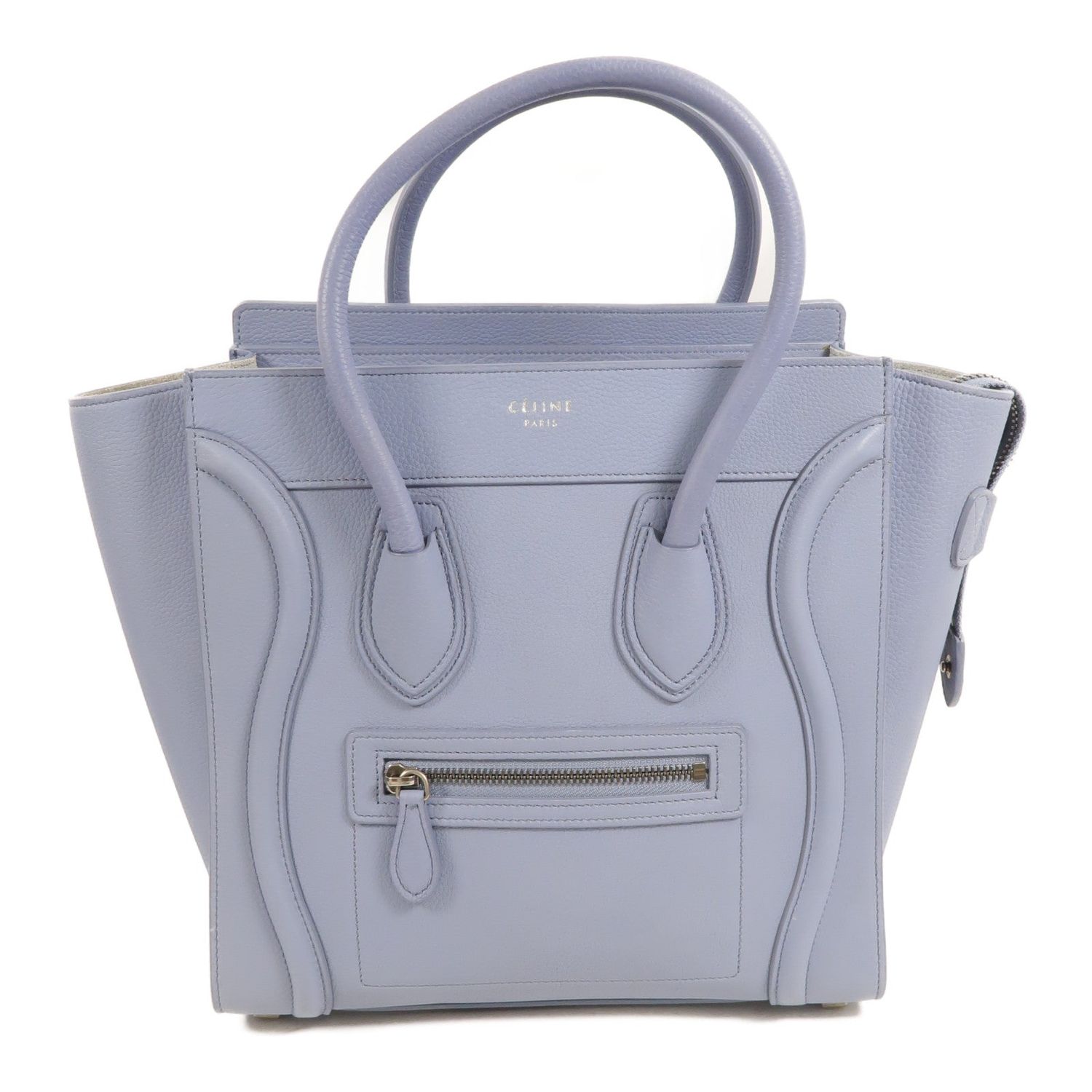 CELINE MICRO LUGGAGE HANDBAG CALFSKIN LEATHER BLUE