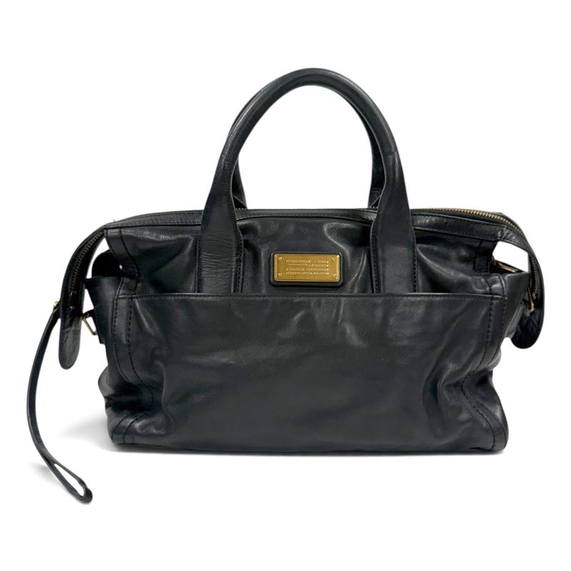 MARC BY MARC JACOBS BLACK LEATHER SATCHEL SHOULDER BAG