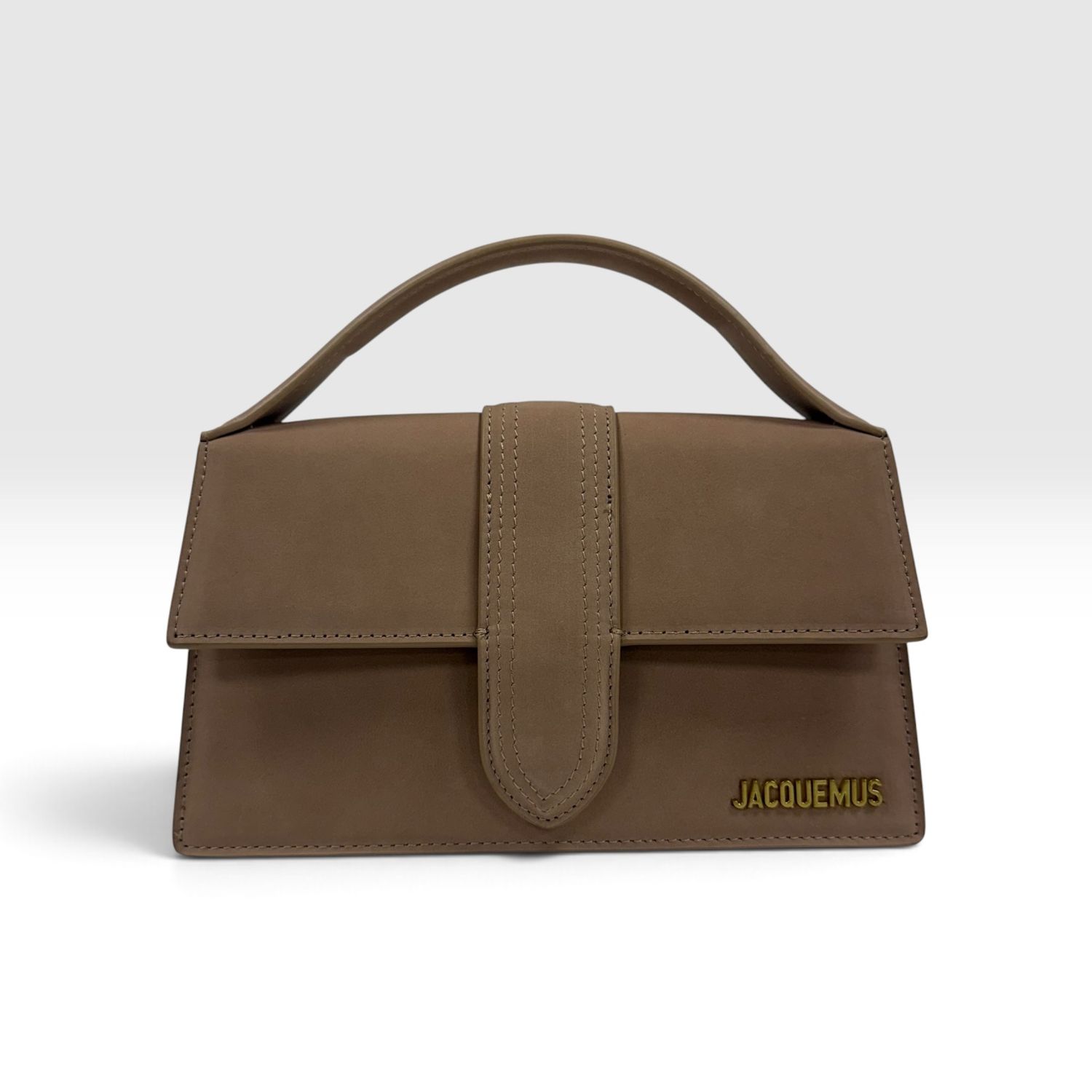 JACQUEMUS LE BAMBINO LONG TOP HANDLE LEATHER HANDBAG