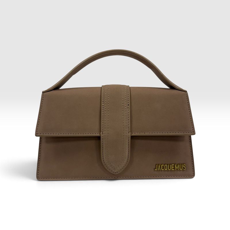 JACQUEMUS LE BAMBINO LONG TOP HANDLE LEATHER HANDBAG