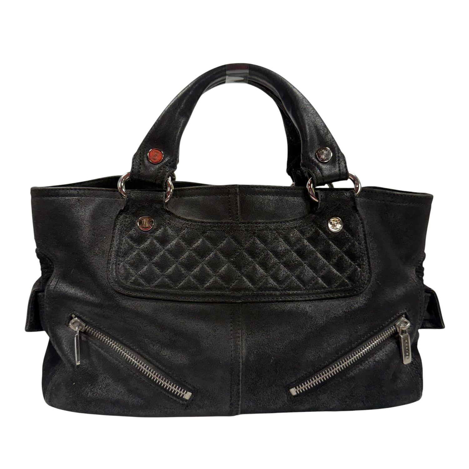 CELINE BY MICHAEL KORS BLACK QUILTED LEATHER BOOGIE BAG 2002