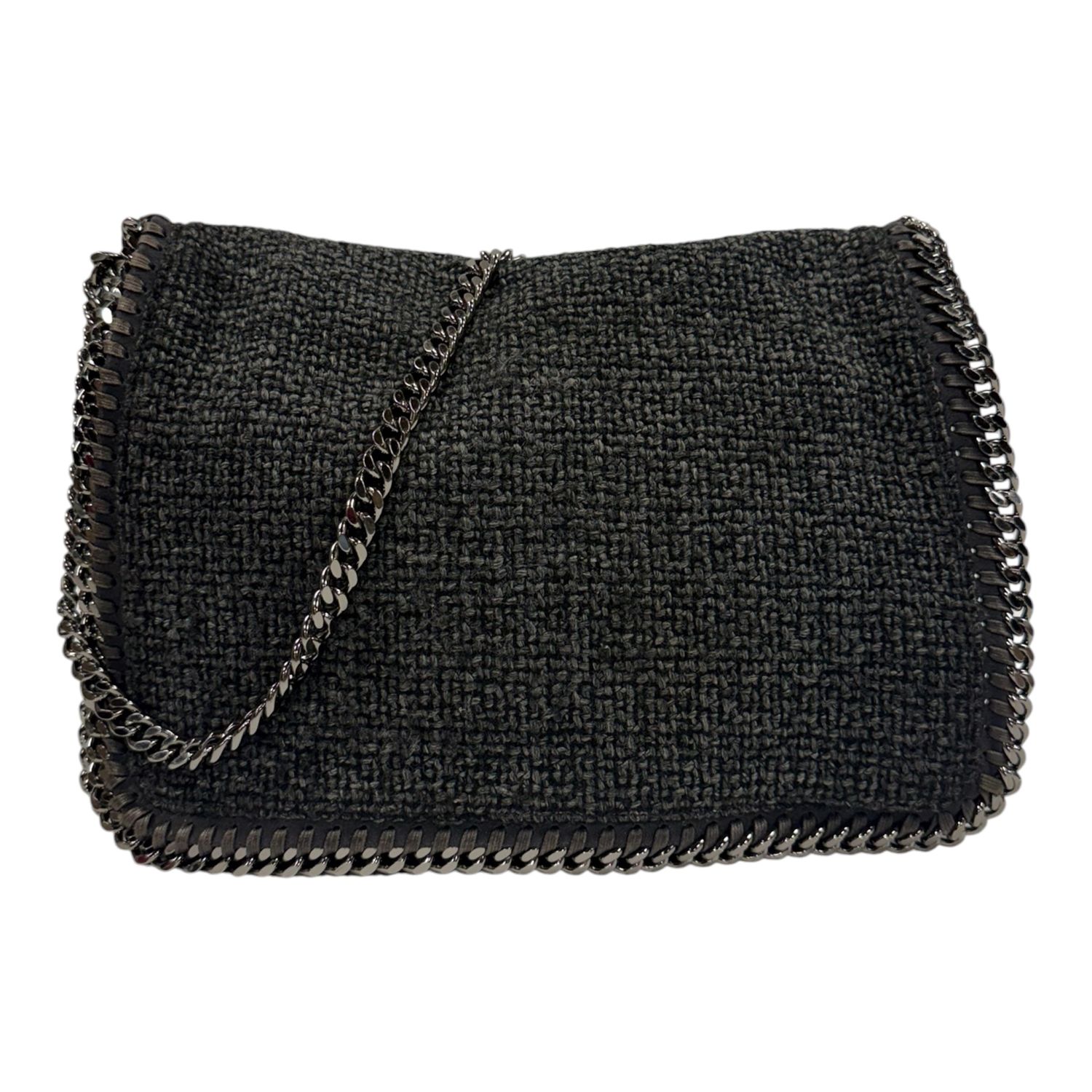 STELLA MCCARTNEY FALABELLA GREY TWEED CHAIN SHOULDER BAG BY STELLA MCCARTNEY – GREY – 2013