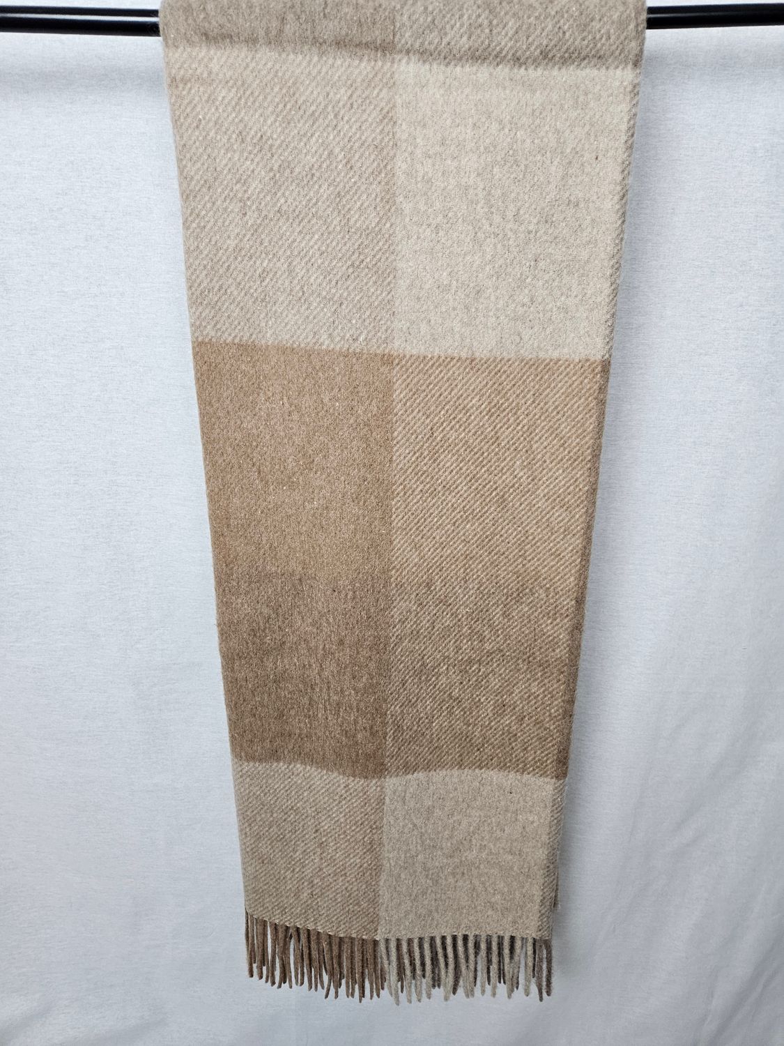 Shaded Squares  Blanket, Color: Ash/Brown/Tan