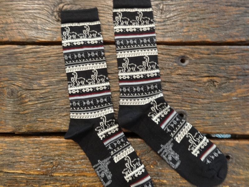 Alpaca Print Crew Socks
