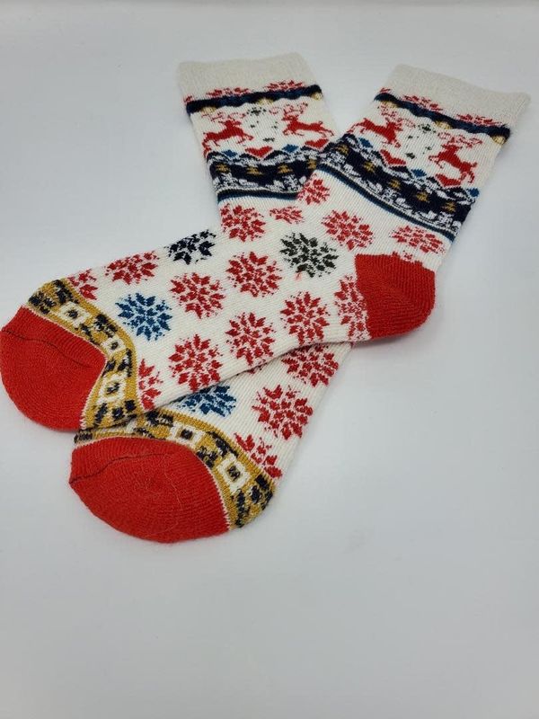 One Size Christmas Knit Socks