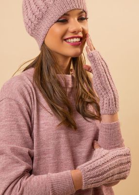 Aubrey Alpaca Knit Fingerless Gloves