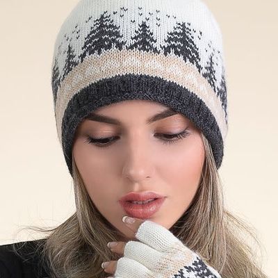 Scandinavian Winter Alpaca Hat Fleece Lined