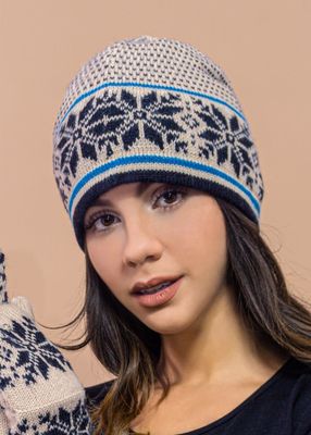 Norwegian Snowflakes Alpaca Hat