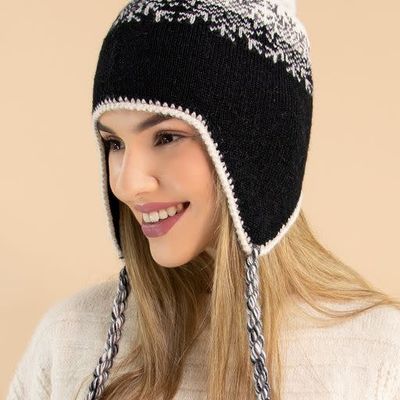Norway Ski Hat w/Ear Flaps - Fleece Lined