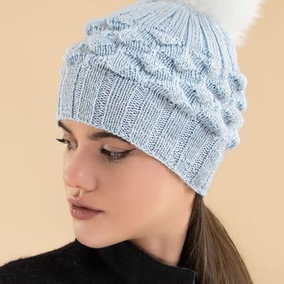 Priscilla Alpaca Fur Pompom Hat