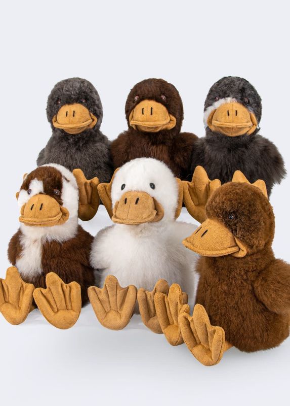 Alpaca Stuffed Duck - 14&quot; Various Colors