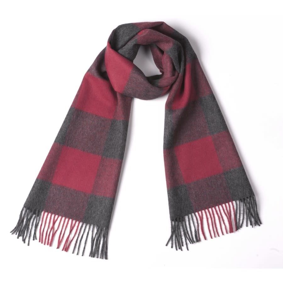 Buffalo Scarf, Color: Red/Charcoal