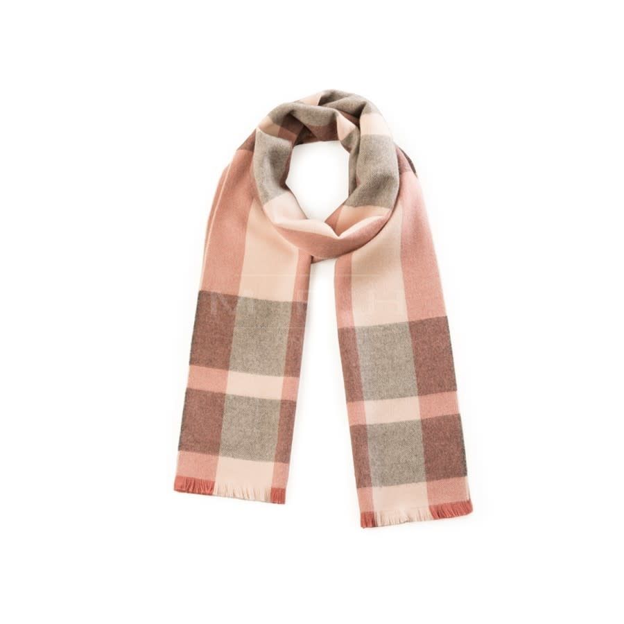 Checks Scarf, Color: Pink/Grey