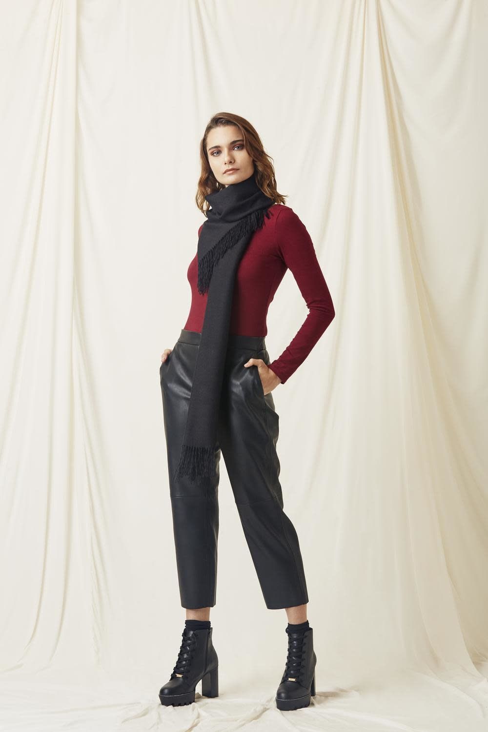 Solid Color Stole, Color: Black