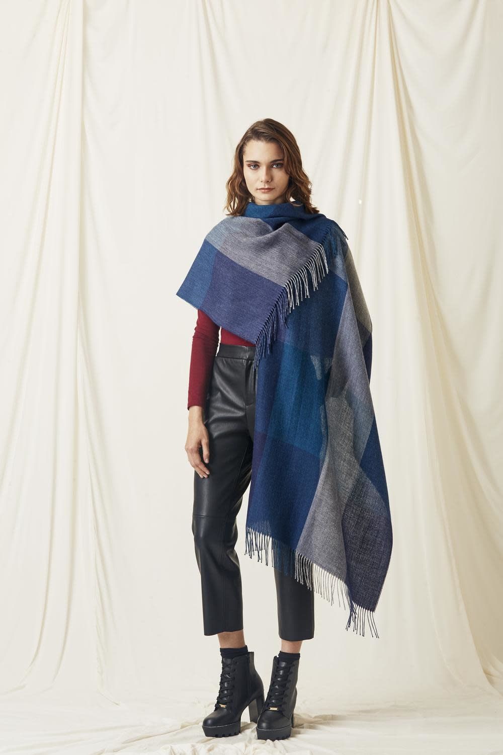 Large Square Stole, Color: Blue