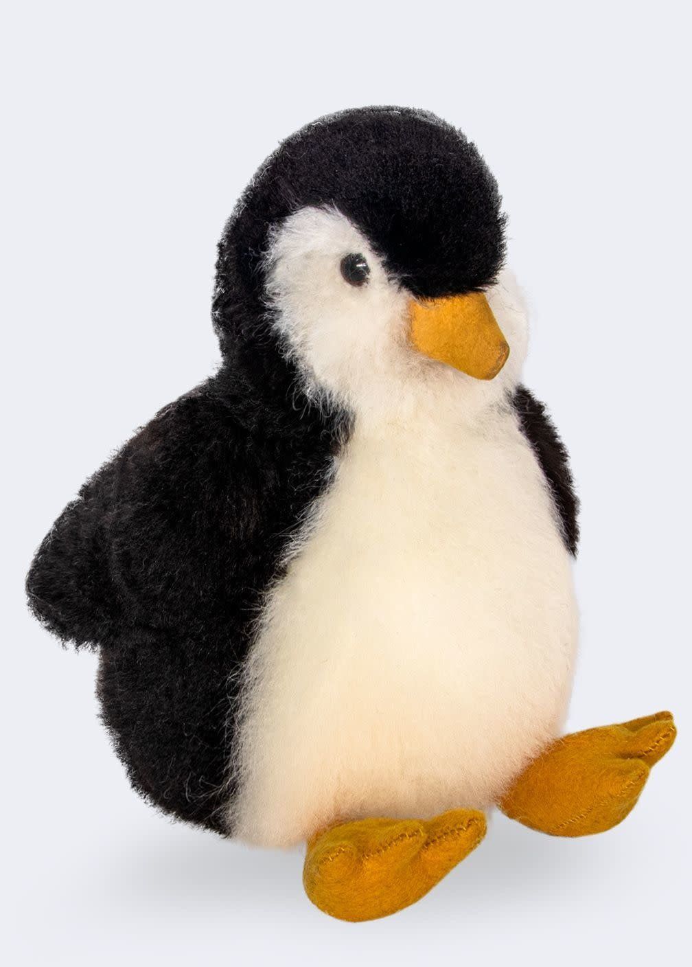 Alpaca Stuffed Penguin, Color: Black/White