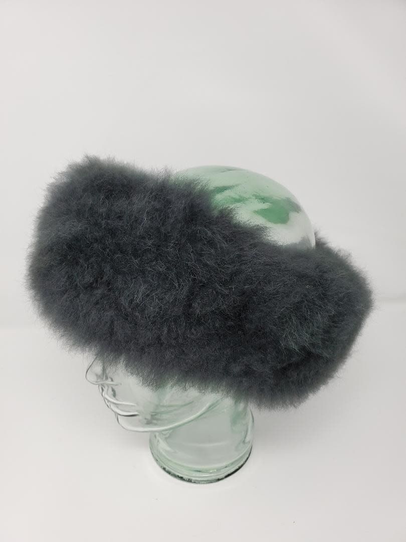 Fur Headband, Color: Black