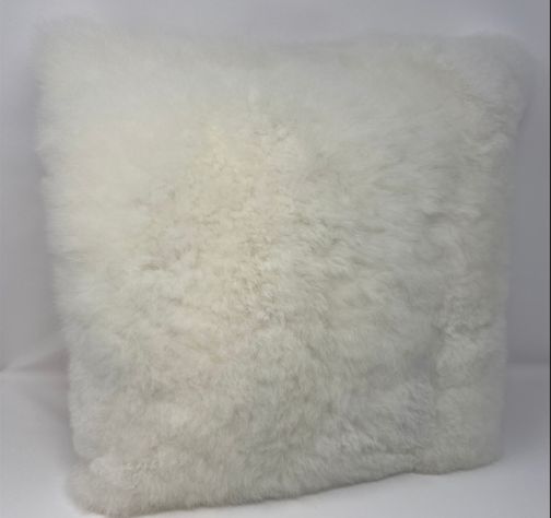 Fur Pillow 16&quot;x16&quot;, Color: White