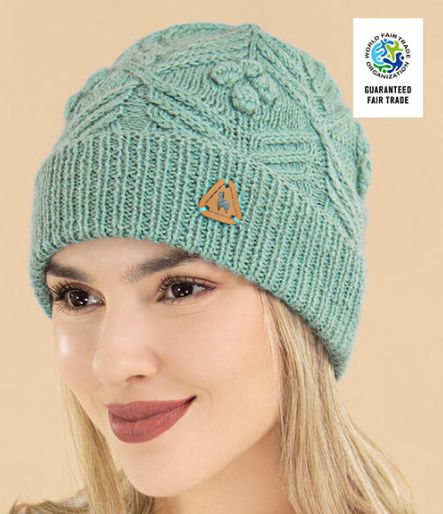 Costa Cable Alpaca Hat, Color: Aqua Haze