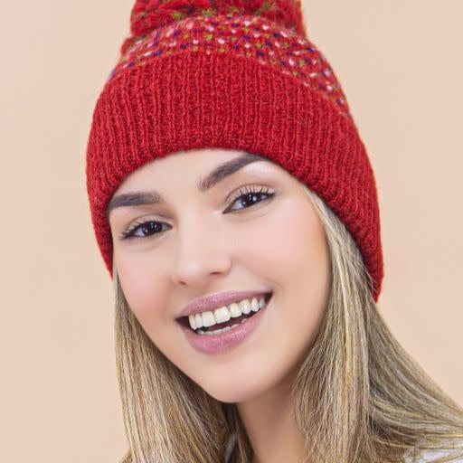 Snowfall Brushed Alpaca Hat, Color: Red
