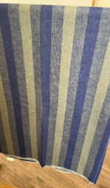 Clean Edge  Striped Blanket, Color: Navy/Olive