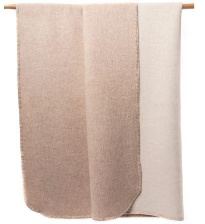 Full Size Reversible Blanket, Color: Tan/Ivory