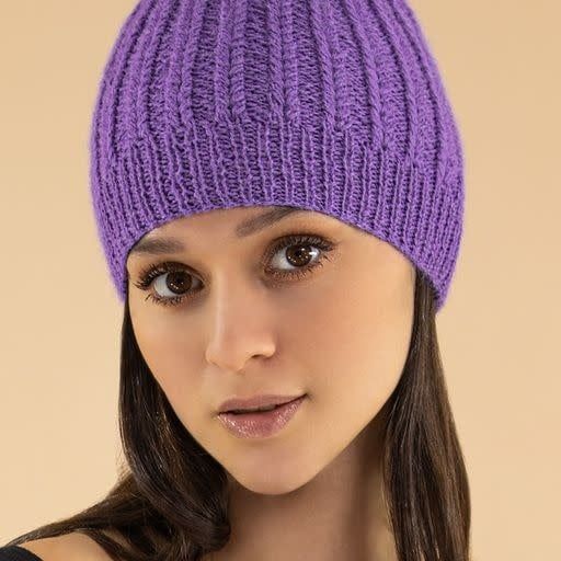 Aubrey Alpaca Knit Hat, Color: Violet