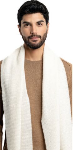 ECO Textured Scarf, Color: Ivory