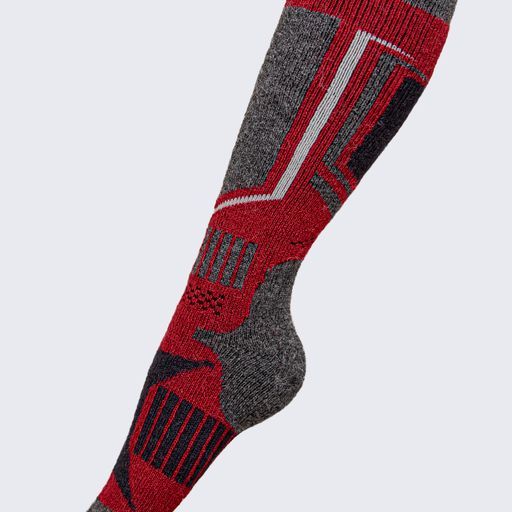 Light Weight Ski &amp; Snowboard Socks, Color: Red/Dk Grey, Size: Small/Medium
