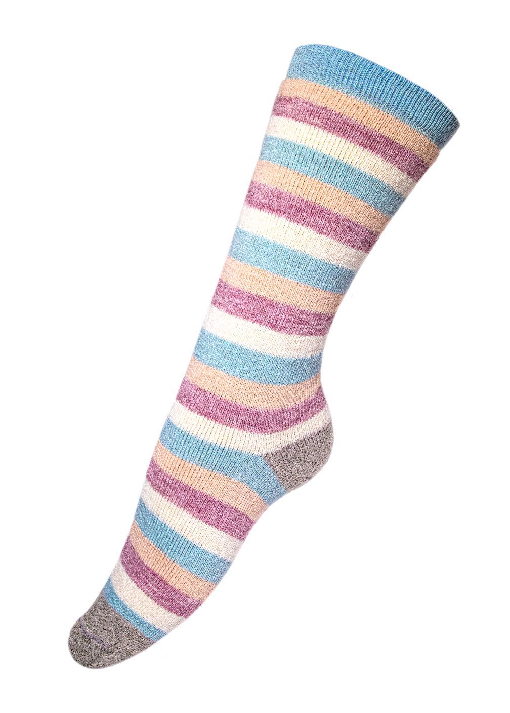 Colors Striped Alpaca Socks, Color: Arctic Blue/Taupe Mlge, Size: Small
