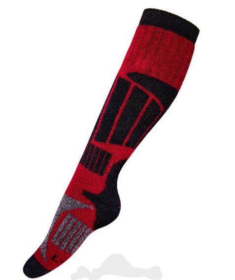 Ski &amp; Snowboard Socks, Color: Red/Black, Size: S/M