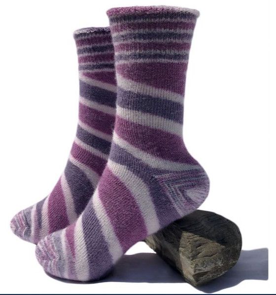 Reversible Outdoor Knit Socks, Color: Purple, Size: S/M