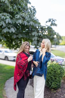 Kantu Flower Reversible Ruana