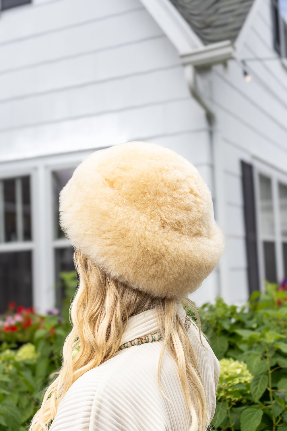 Premium Baby Alpaca Fur Hat, Color: Beige