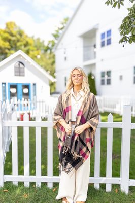 Winter Nights Brushed Ruana