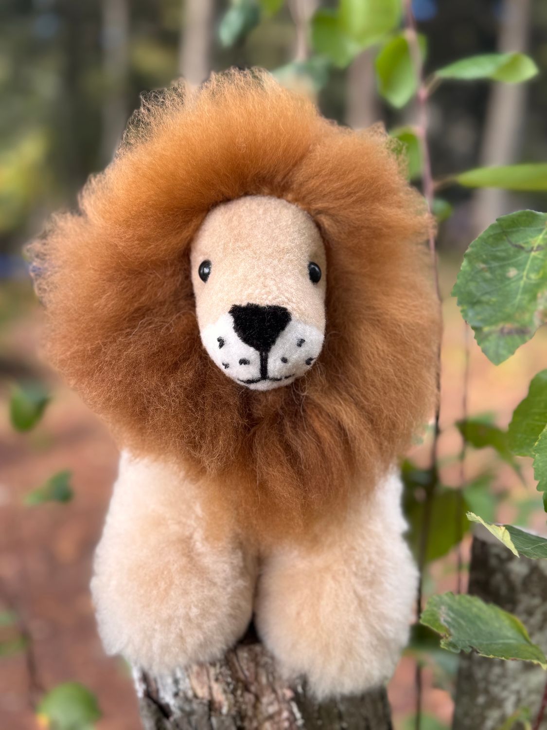 Lion Alpaca Fur Stuffed Animal