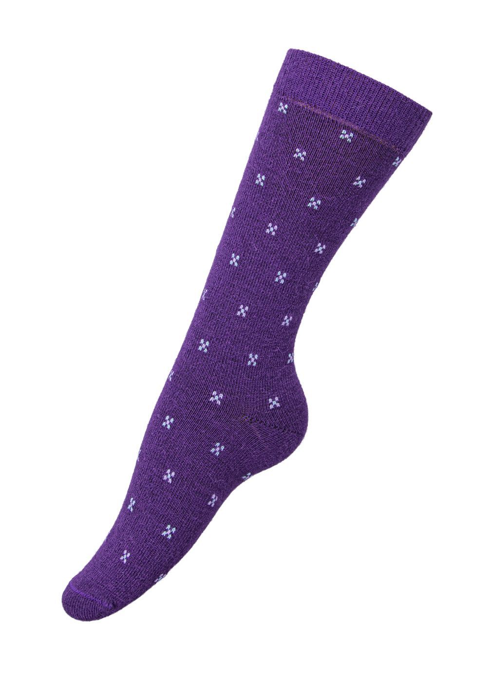 Dot Dress Crew Socks, Color: Purple, Size: Small/Medium