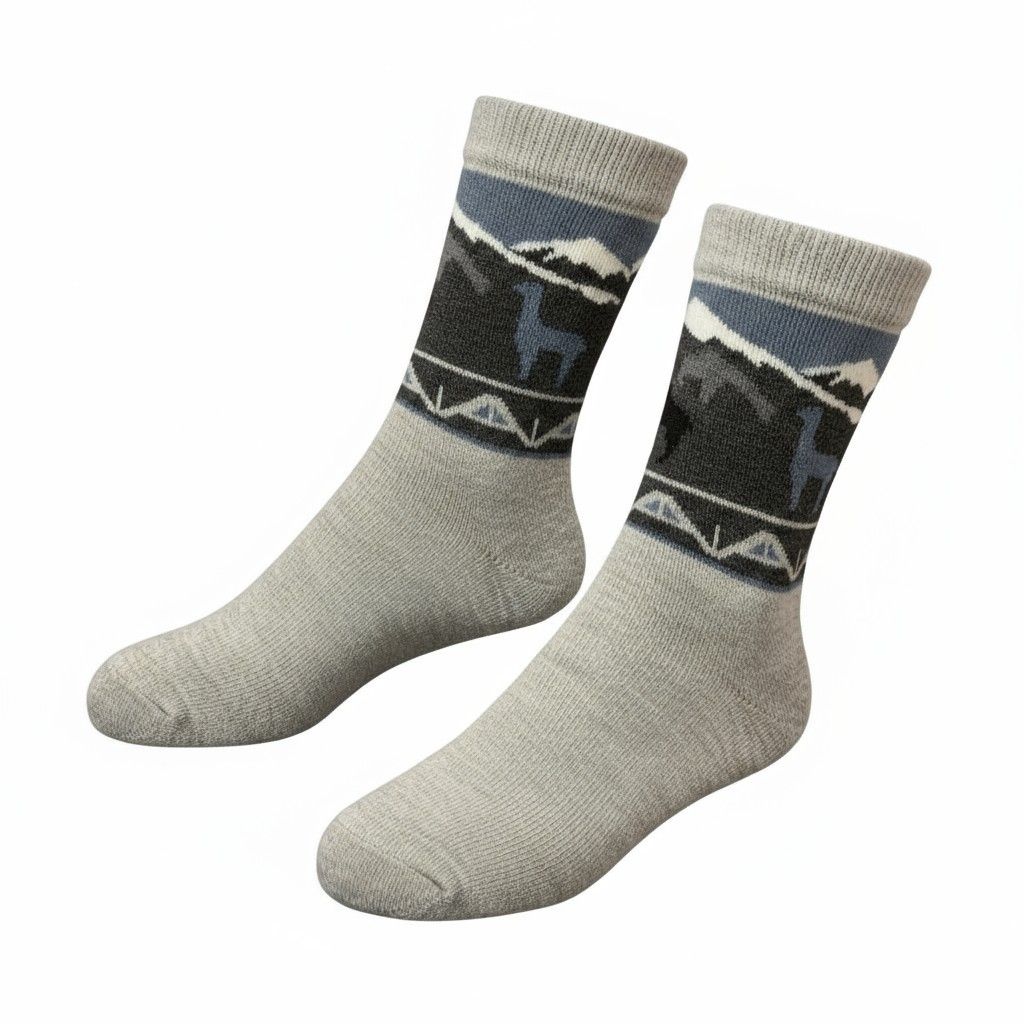 Andes Alpaca Socks, Color: Silver, Size: Small/Medium
