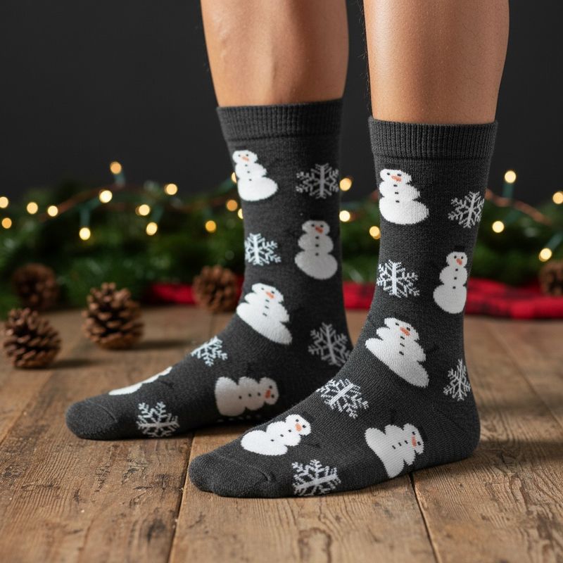 Alpaca Christmas Crew Socks