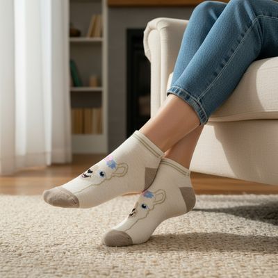 Alpaca Ankle Face Socks