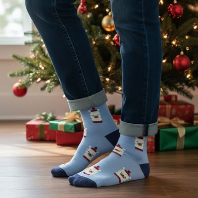 Alpaca Holiday Christmas Socks