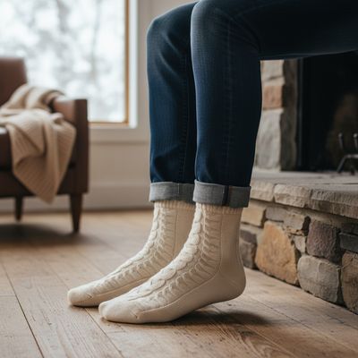 Alpaca Cable Socks 100% Baby Alpaca