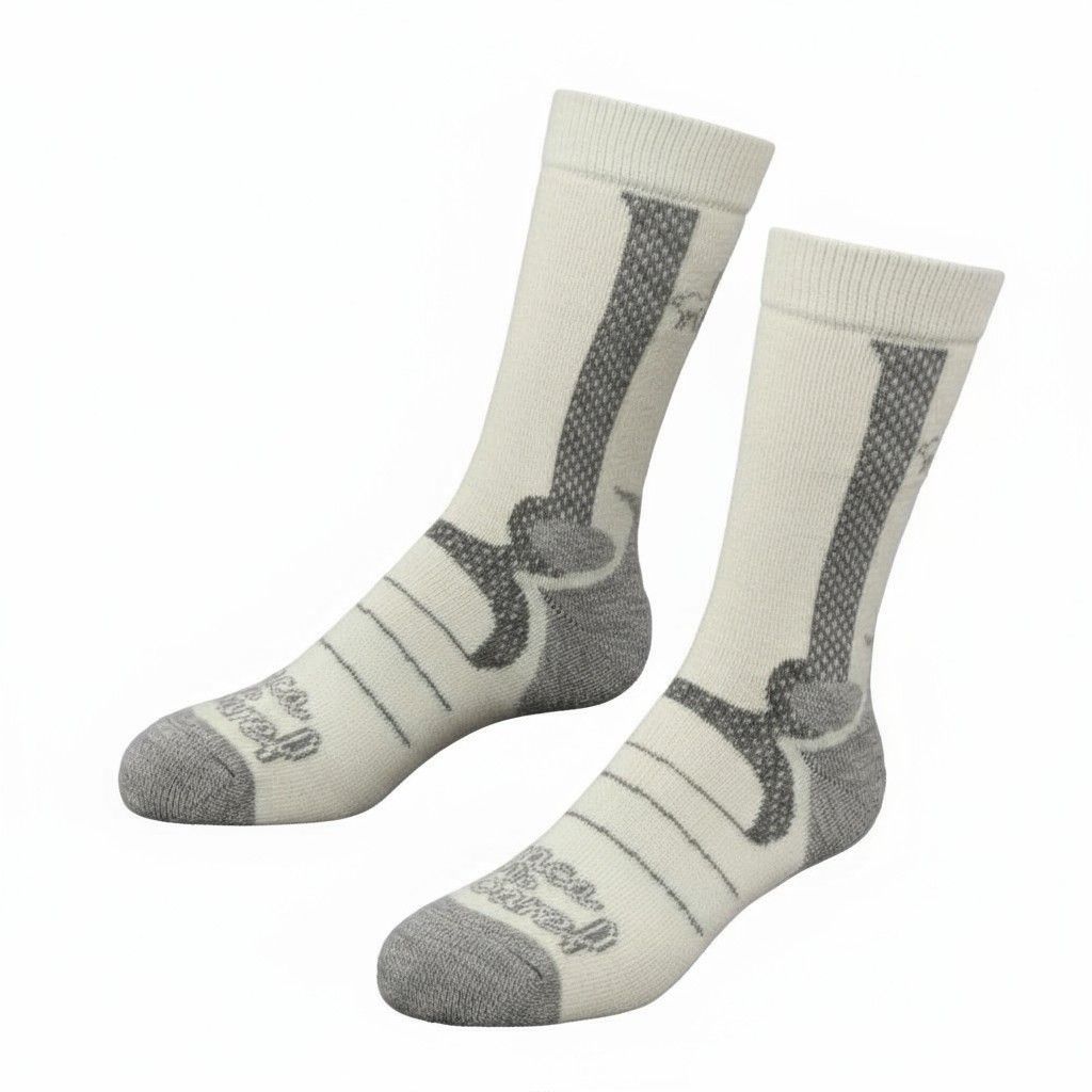 Mountaineer Socks, Color: Ivory/Charcoal, Size: Small/Medium