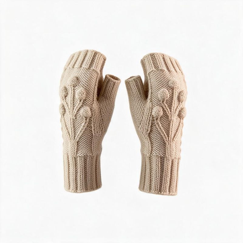 Italy Alpaca Fingerless Gloves