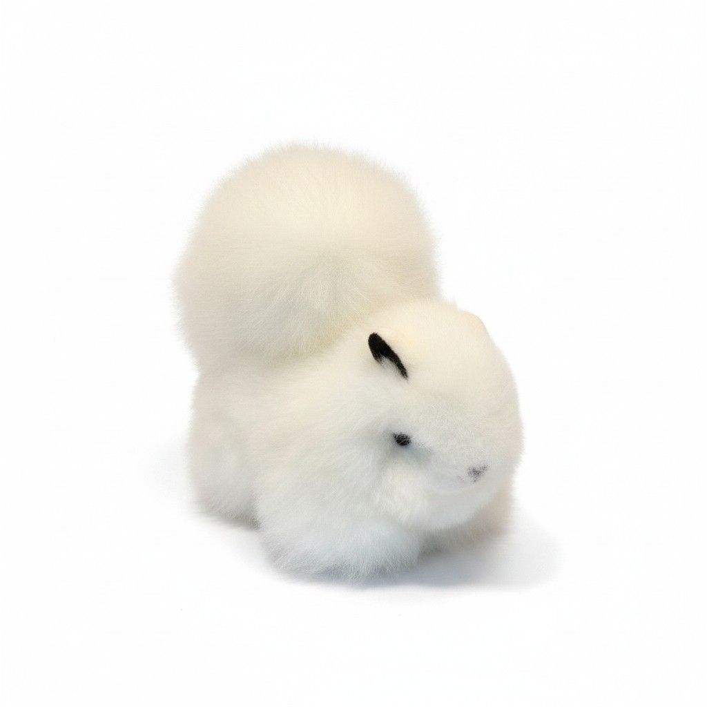 Alpaca Stuffed Squirrel, Color: White